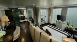 Suite con cama extragrande y terraza